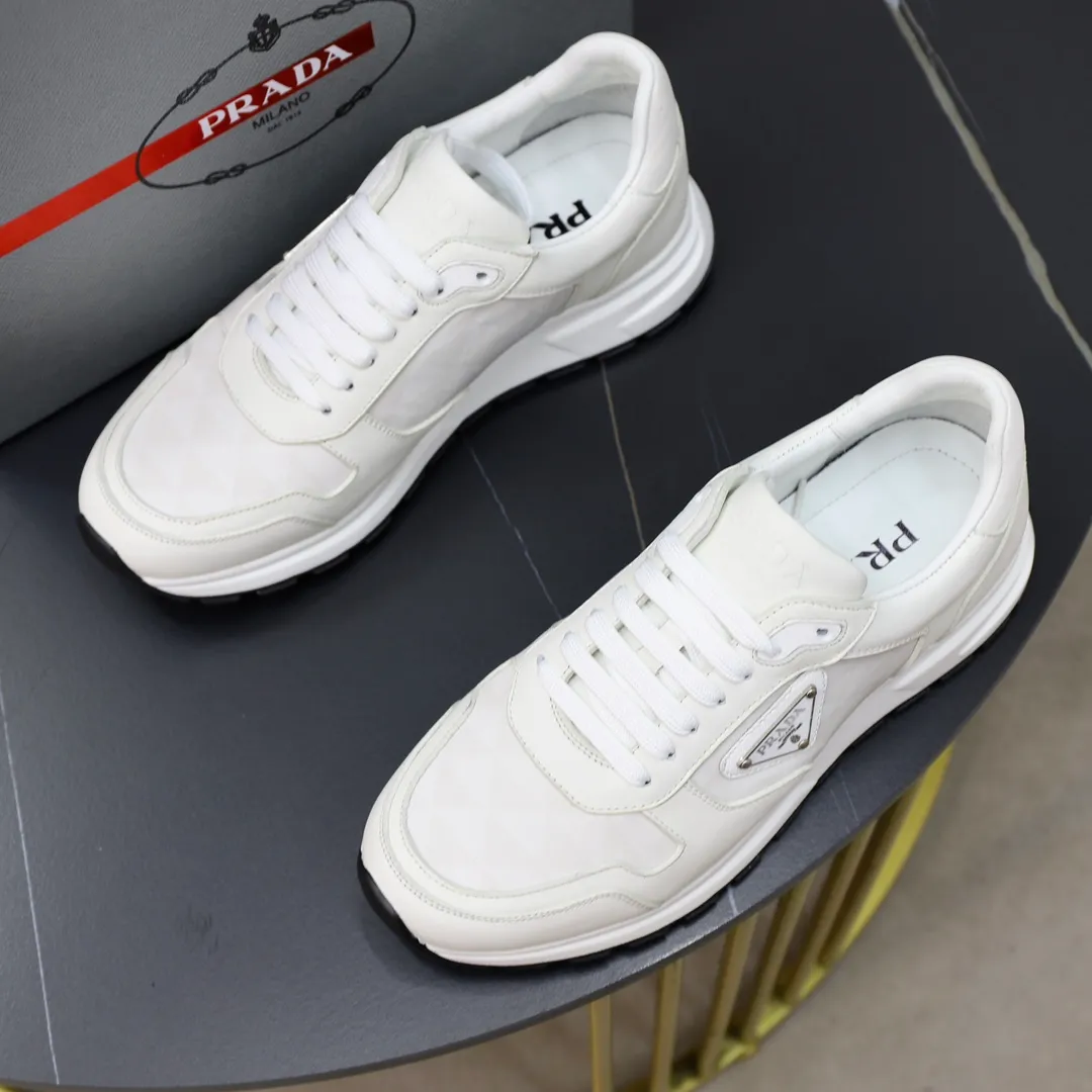 Men's shoes 💰600💰🙅‍♂️🙅‍♂️🙅‍♂️ [PRADA] Prada - High-end quality original order - Upper: Nappa calfskin, tumbled calfskin spliced stretch cloth surface, tongue high frequency brand logo - Lining: water-dyed cowhide - Outsole: ultra-light TPU foam rubber; two-color molded outsole -Ultra-high quality control and fine workmanship: outstanding (high-end, extravagance, grade) -Size: 38-44 (45 can be customized)